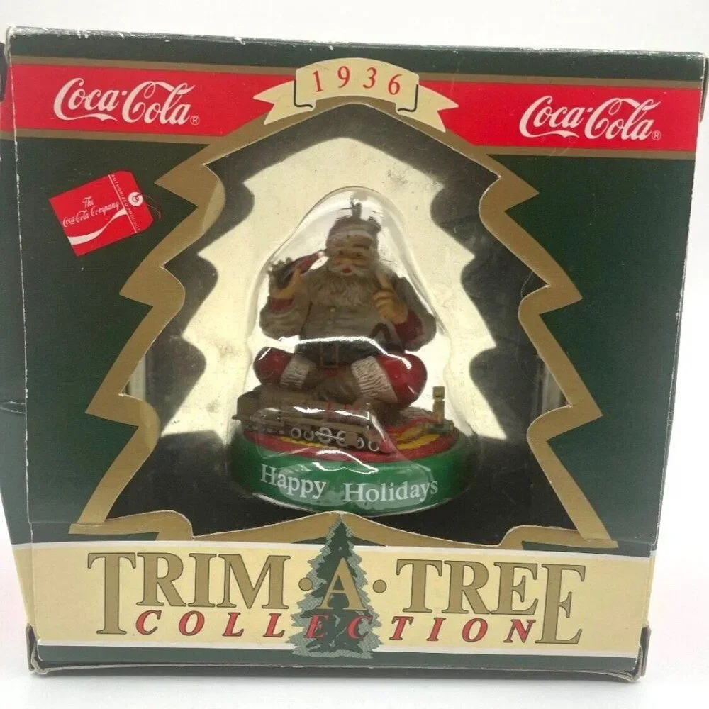 LOT OF 5 Vintage Coca-Cola Christmas Ornaments Collectibles 1989-1997